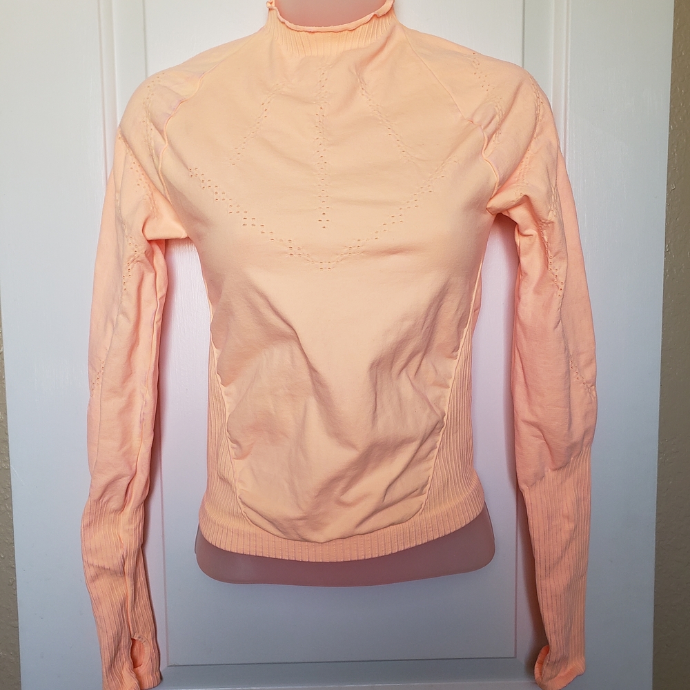 Free People Peach Long Sleeve Top